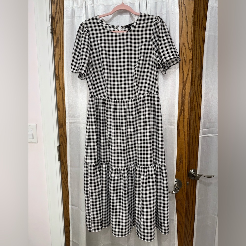 Ann Taylor Factory Monochrome Checkered Dress